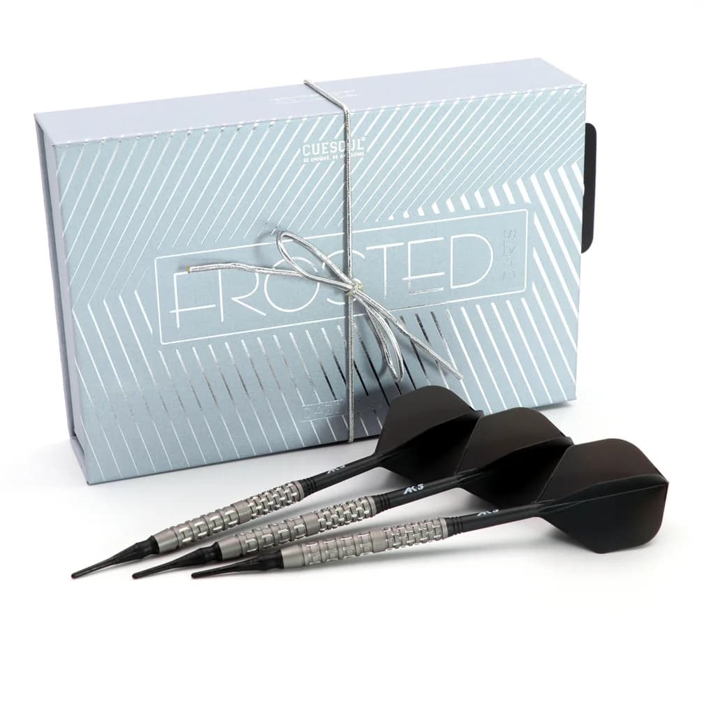 CUESOUL DAZZLING Set di freccette con punta morbida al 90% di tungsteno da 20 g, superficie smerigliata con voli ROST