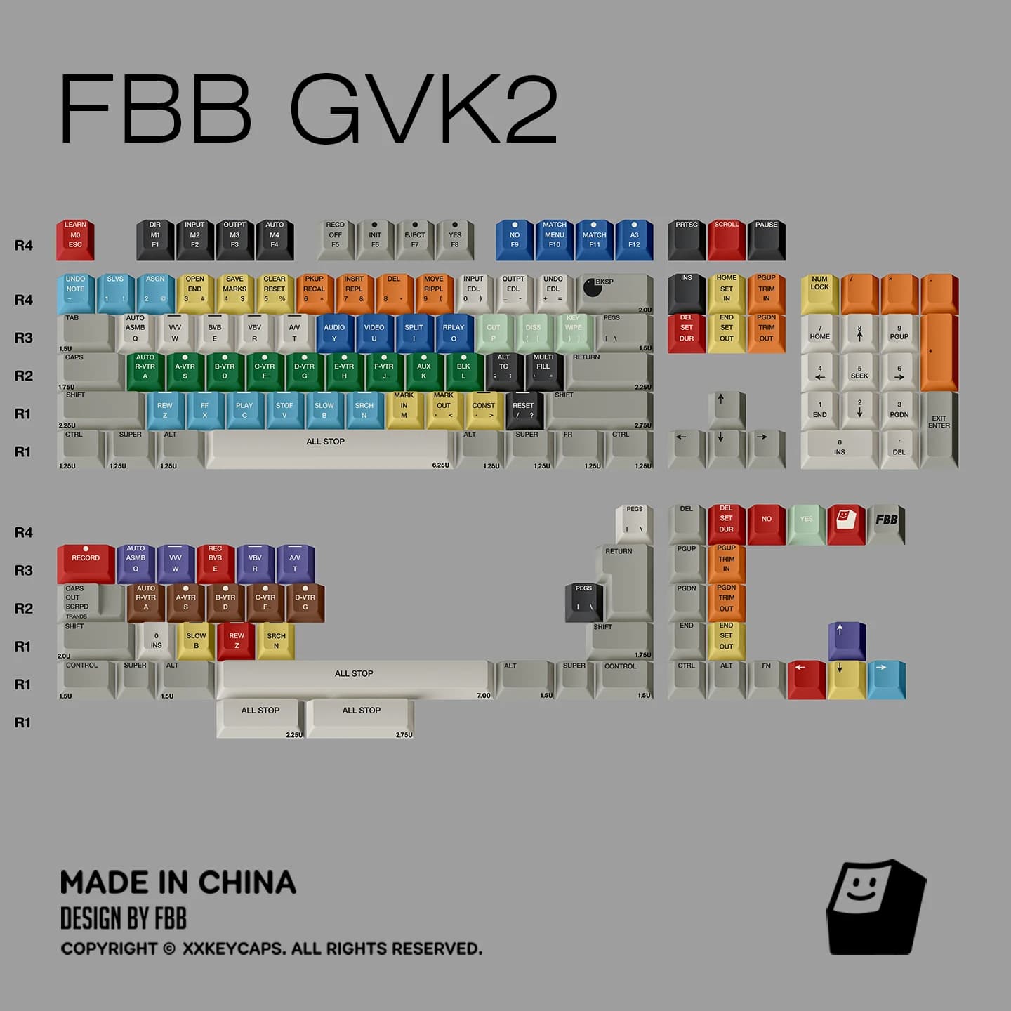 GVK2 Retro Mashup Theme Keycaps Set Custom PBT Sublimation Cherry Profile Keyboard Accessories Mechanic Keyboard