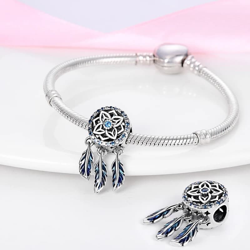 2026 New 925 Sterling Silver Dream Catcher Net Charms bead Fit 3mm Original Bracelet DIY Women Fine Anniversary Jewelry Gifts