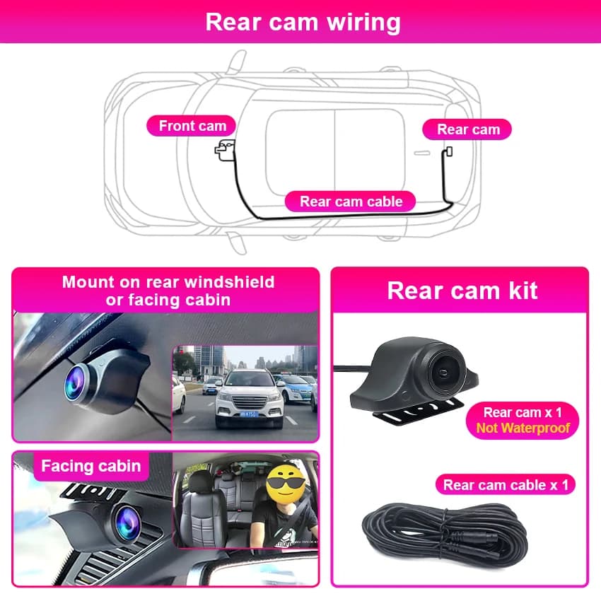 Telecamera DVR per auto Plug and Play con Wi-Fi, videoregistratore originale per BMW Mini Countryman All4S, Dash Cam per Mini Cooper S F56 2014-2021