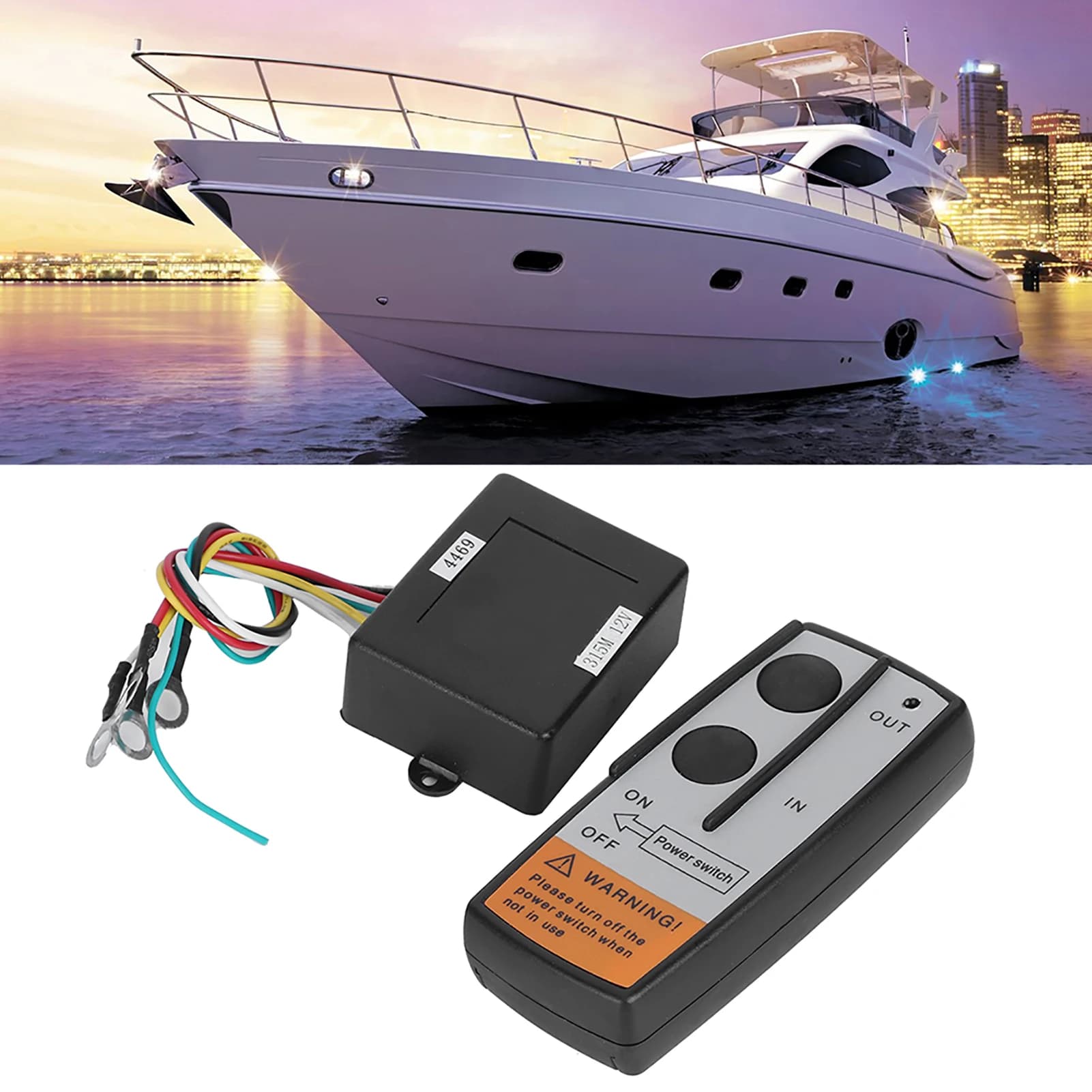Accessorio per barca marina del Controller di rivestimento dell'interruttore Wireless del verricello remoto dell'ancora