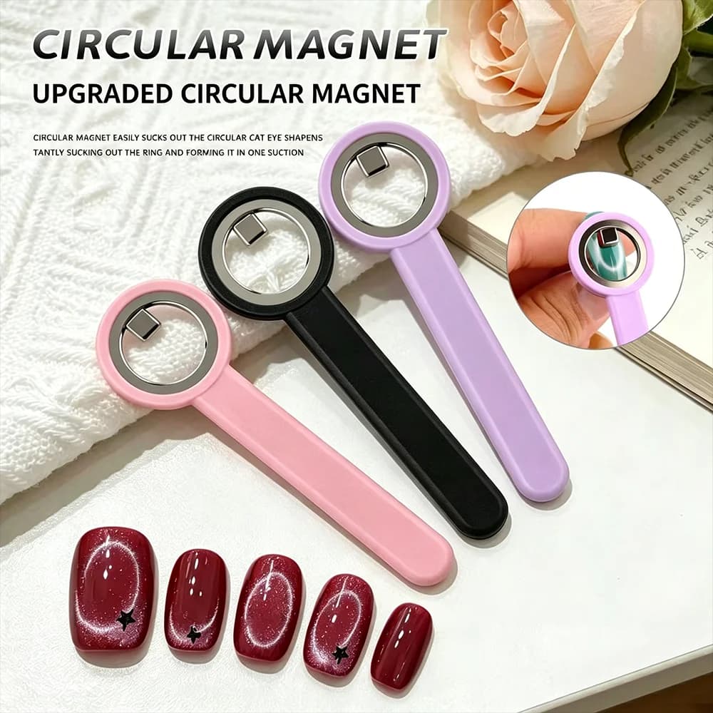 Nuovo Magnete Occhio di Gatto Cavo a 3 Secondi, Potente Magnete ad Anello per Effetto Buco Nero Rapido, per Principianti di Nail Art Magnetica