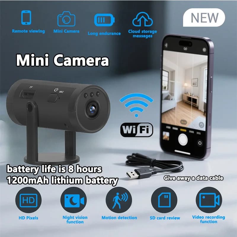 HD 1080P Mini telecamera WiFi Sicurezza interna Sorveglianza di sicurezza Baby Monitor Visione notturna Videocamera IP Cam Registratore audio video
