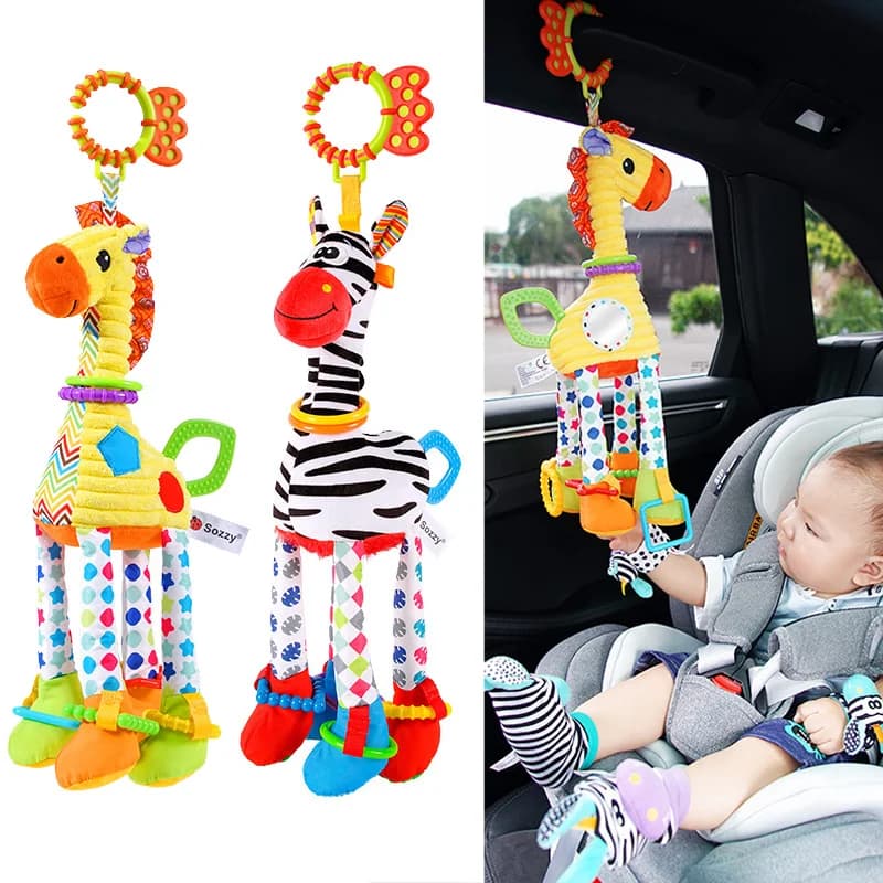 Morbido Giraffa Zebra Animale Campanelli Sonagli Peluche Infantile Sviluppo Del Bambino Maniglia Giocattoli Con Massaggiagengive Giocattolo Del Bambino Per I Regali Neonati