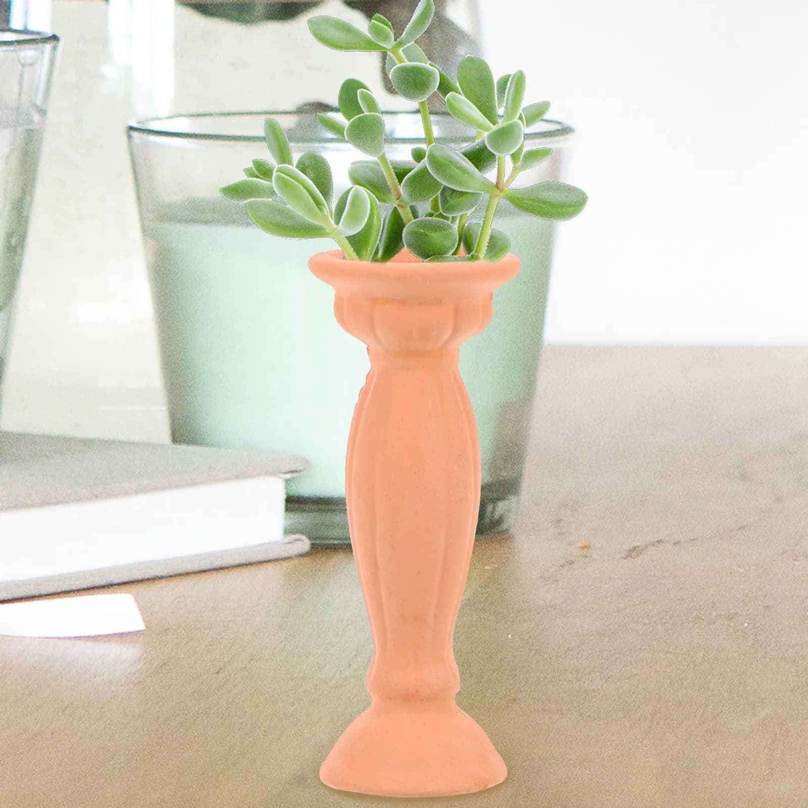6 vasi da vivaio in ceramica, mini vasi da fiori con fori di drenaggio, robusti, resistenti al vento, al sole e al gelo, per la germinazione dei semi, per interni ed esterni