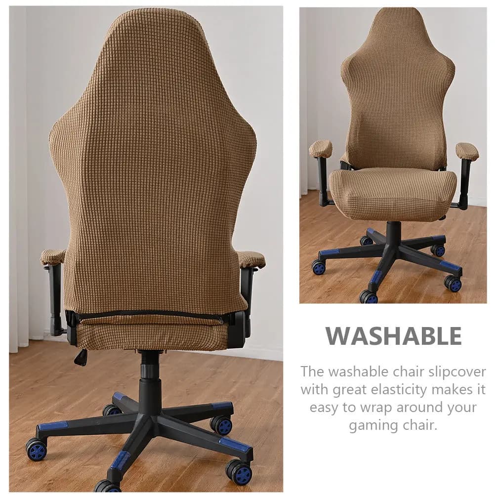 Set di 1 Coprisedia da Gaming, Coprisedia da Ufficio per Computer, Protezione Elastica Lavabile, Fodera Estensibile
