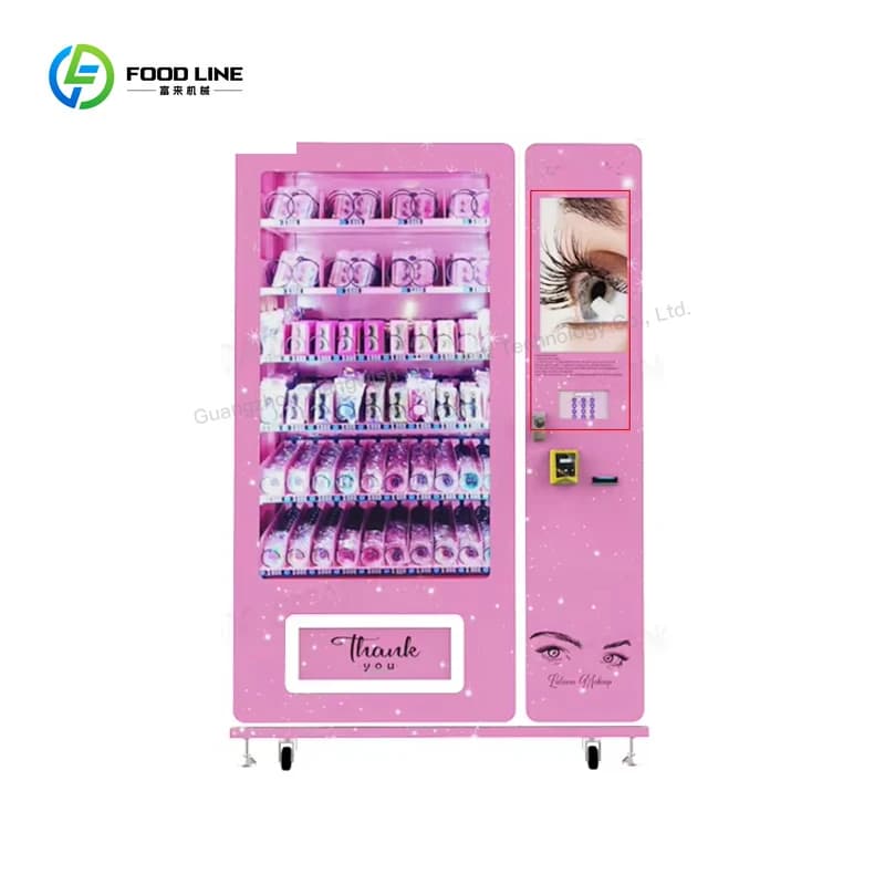 Customized 24 Hours On 24 Self Service Factory Price Automatic Eyelash Machine Mascara Combo Large Capacity With Card Reader