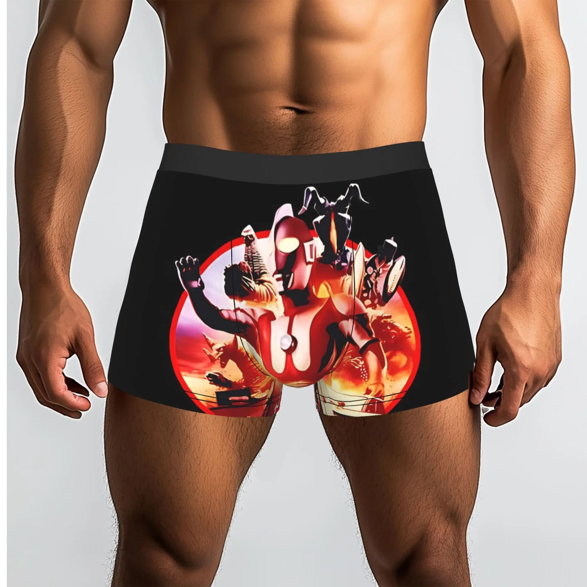 Ultraman e Kaiju Serie Bandai Ultraman Mutande da uomo Slip da uomo Pantaloncini ventilati Boxer Briefs