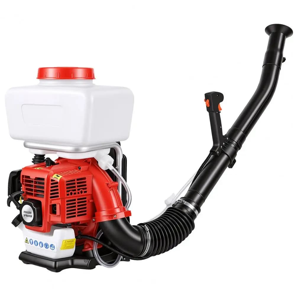 Spruzzatore a Benzina, Motore 43cc 2HP, Spruzzatore Multifunzionale a Zaino con Collettore di Polvere, Serbatoio a L da 3,7 Galloni Antigoccia