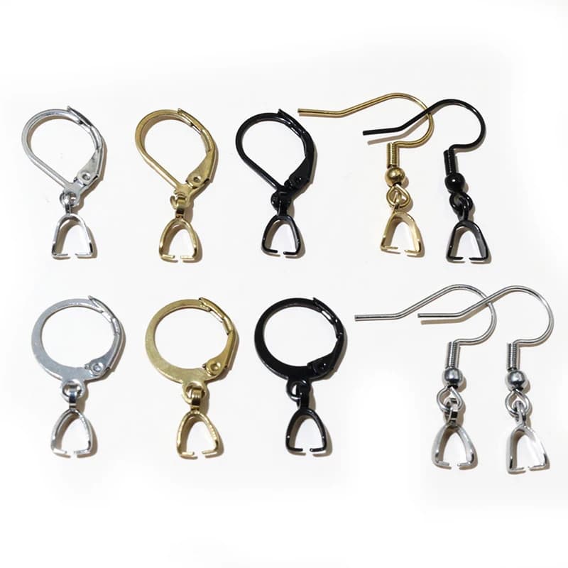 10 pezzi ganci per orecchini clip con chiusura a pizzico per orecchini artigianato in acciaio inossidabile gioielli fai da te che fanno accessori risultati