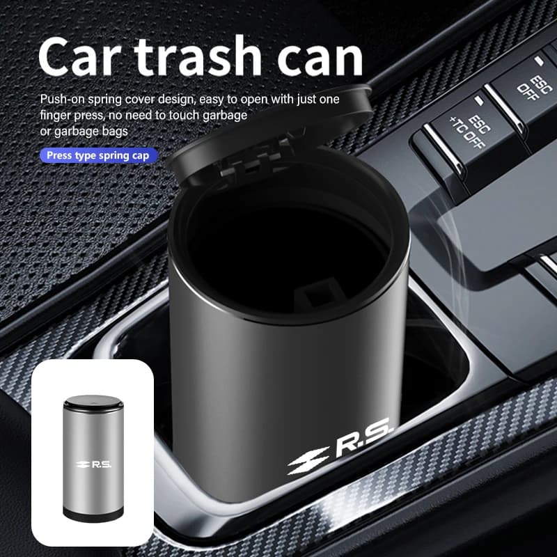 For Renault Car Dustbin Waste Rubbish Basket Bin Organizer Storage Bag Auto Accessories RS Clio Scenic Logan Megane Koleos