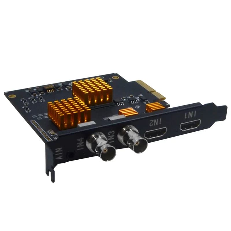 4-Channel SDI and HD-mi Compatible Audio Video Capture Card Game Live Streaming Box Recording