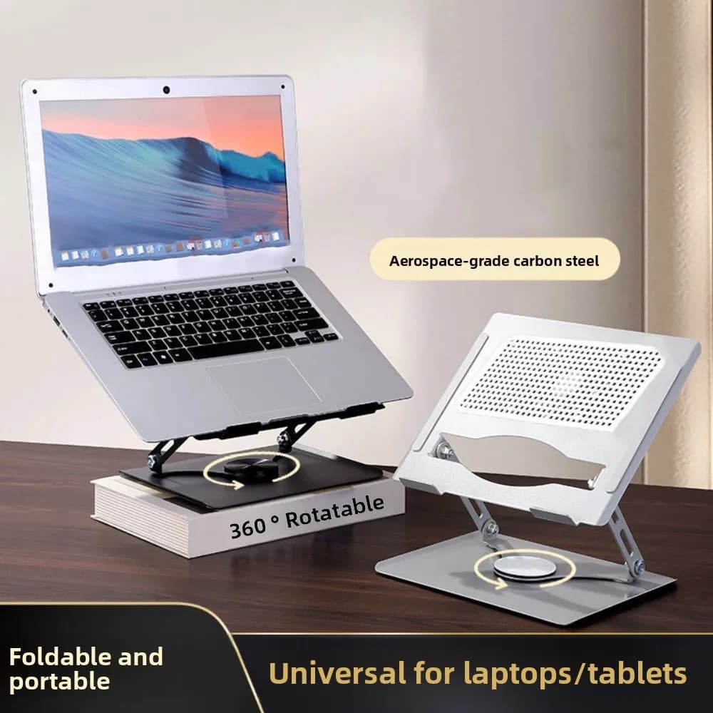 360 ° Ventola di raffreddamento girevole Staffa per laptop Pieghevole Dissipazione del calore Dispositivo di raffreddamento per notebook Base di raffreddamento portatile