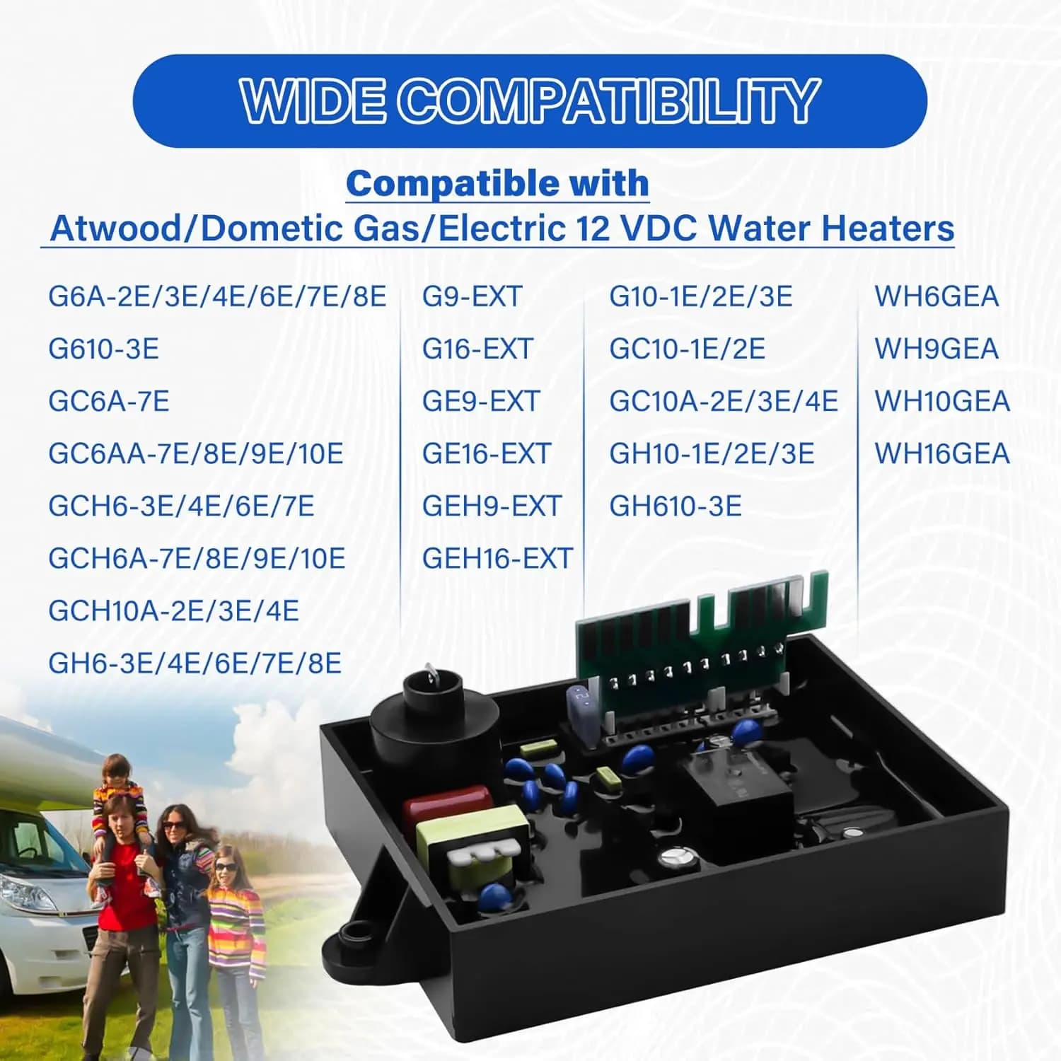 Kit di Ricambio 3 in 1 per Scaldabagno RV Atwood Dometic, Scheda di Controllo 91365 + Interruttore Termico e Termostato 91447 + Elettrodo Accenditore a Spia 93868