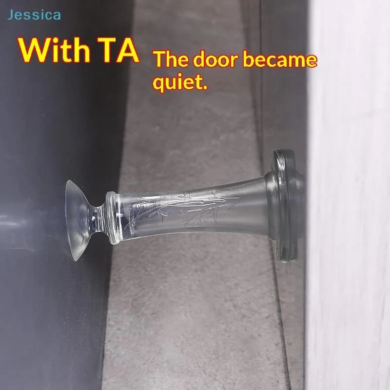 〔S〕2Pcs Door Stopper Mute Anti Collision Pad Door Stop Bumper Non-punch Wall Protection Door Wall Buffer Household Use
