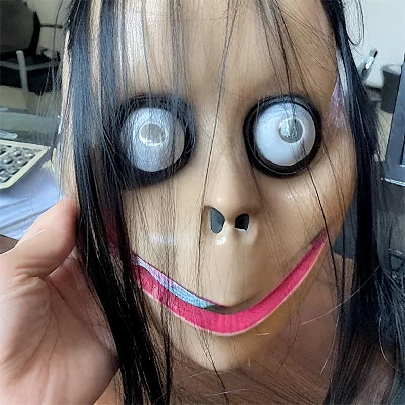 2025 Maschera da clown spaventoso horror di Halloween per adulti Bambini Costume cosplay Party Prop Decorazione per casa stregata leggera a pieno facciale
