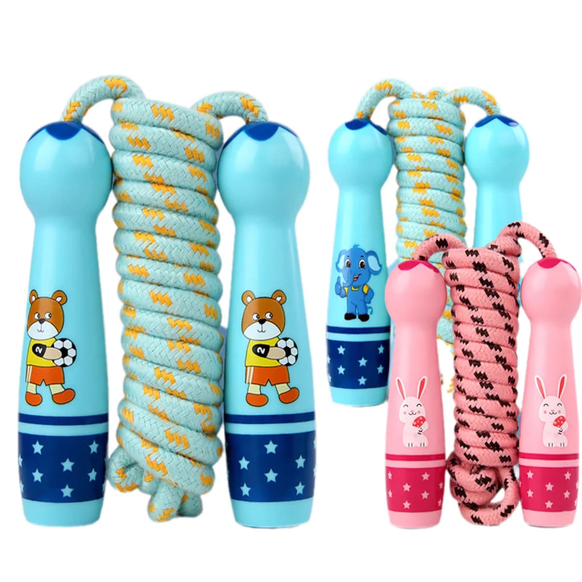 Kids Adjustable Cotton Jumping Cords Sport Fitness Cartoon Nice Cartoon Jumping Sleeve Thread Design Outdoor Sports Toy