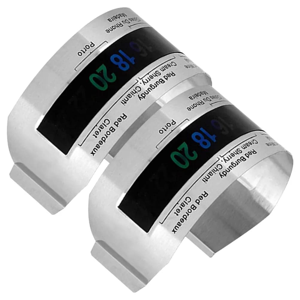 Digital Thermometer Stainless Steel Bracelet for Wine, Precise Instant Reading Bottle Temperature, Home and Kitchen Meter