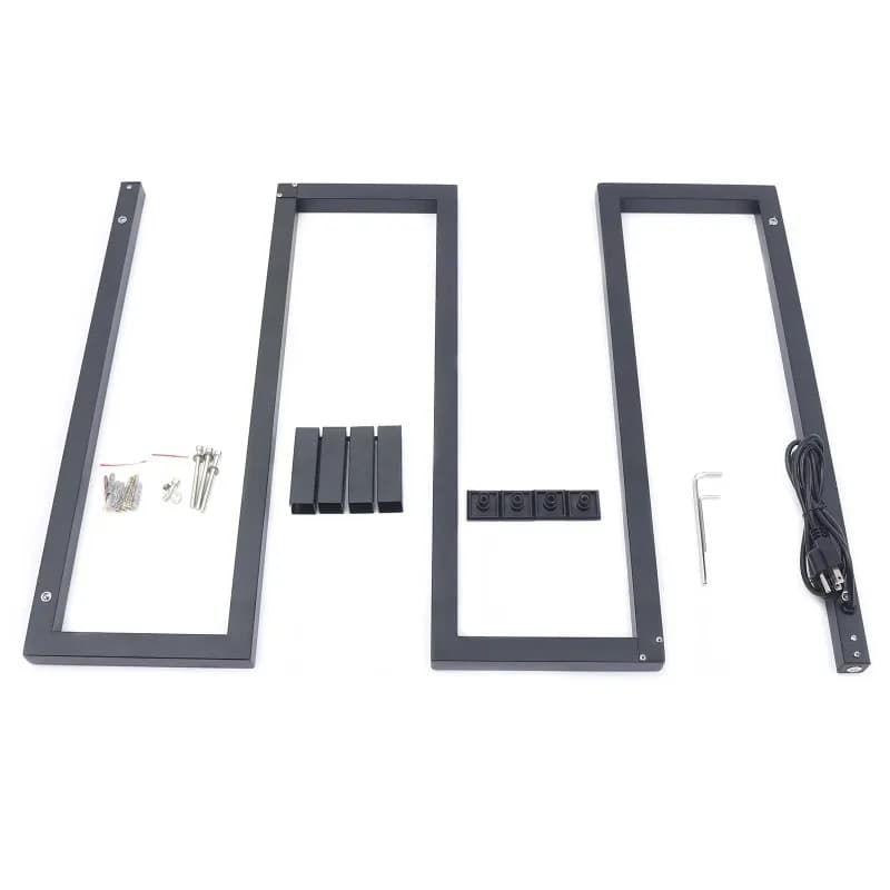 Scaldasalviette elettrico in acciaio inossidabile 304 nero con 5 barre, scaldasalviette da parete per bagno BCC