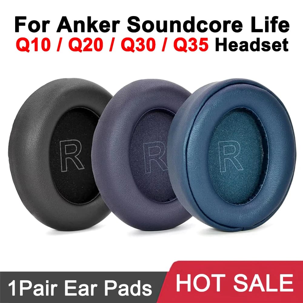 Per Anker Soundcore Life Q35 Q30 Q20 Q10 paraorecchie con fibbia Cuffie Memory Foam Cuscinetti auricolari con sostituzione della pelle proteica
