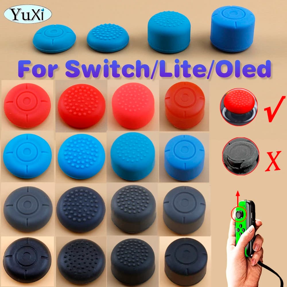2 pezzi LR maniglia pulsante joystick cappucci per Nintend Switch protezione antiscivolo tappo di copertura in silicone per interruttore NS Lite Oled parti