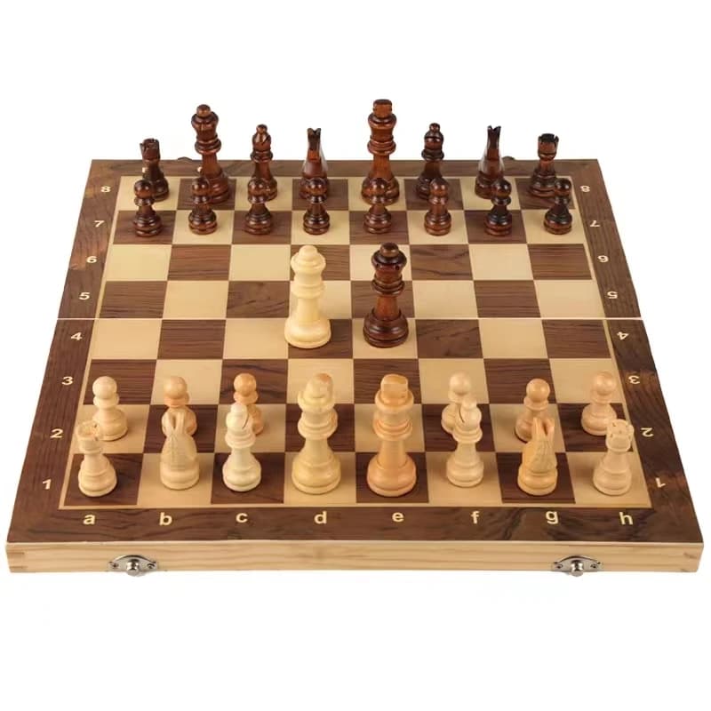 Set di scacchi pieghevoli in legno magnetico grande tavolo da gioco in feltro 29cm/34cm/39cm stoccaggio interno regalo per bambini adulti gioco di famiglia scacchi cinghiale