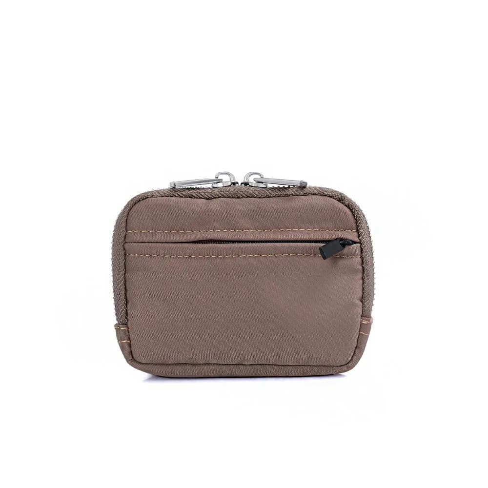 Portamonete Portatile in Nylon con Protezione RFID, Portacarte Antifurto, Portafoglio Leggero da Uomo, Organizzatore per Carte Bancarie, Mini Borsa per Auricolari