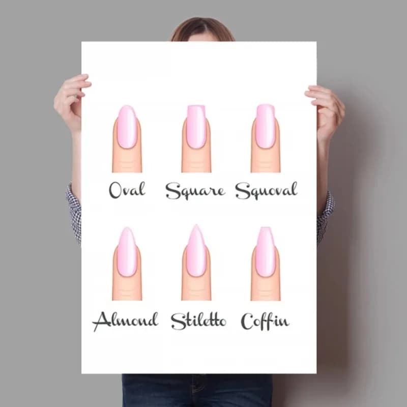 Arte della parete Pittura su tela Forme per unghie Salone di bellezza Poster Stampe Regali per il trucco Immagini guida per unghie per la decorazione dei saloni delle unghie
