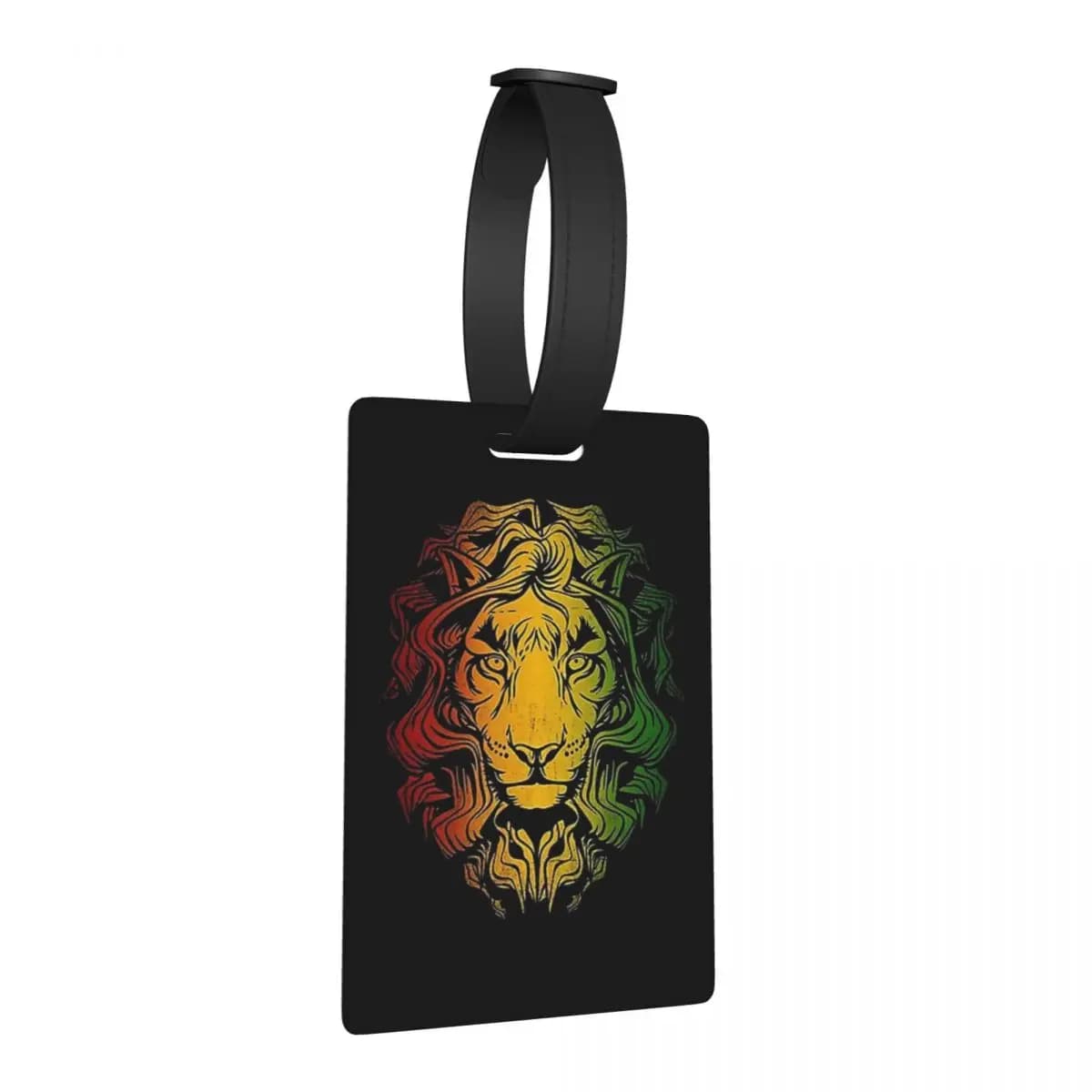 Etichette per Bagagli con Motivo Leone Rasta, Accessori per Valigie, Tag per Bagaglio da Viaggio, Porta Etichetta con Nome e Indirizzo