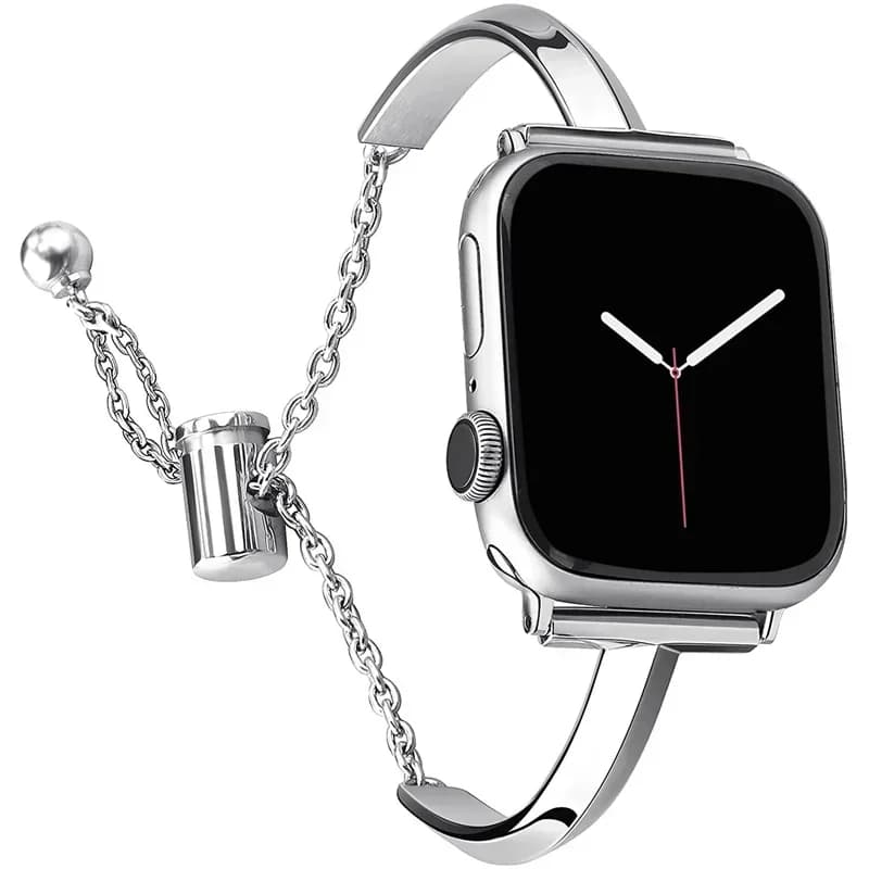 Cinturino per orologio di lusso per Apple Watch Series 8 7 41 45mm 6 Se 5 4 Bracciale da donna in acciaio con diamanti IWatch Ultra 49mm 44 40 42 38MM cinturino