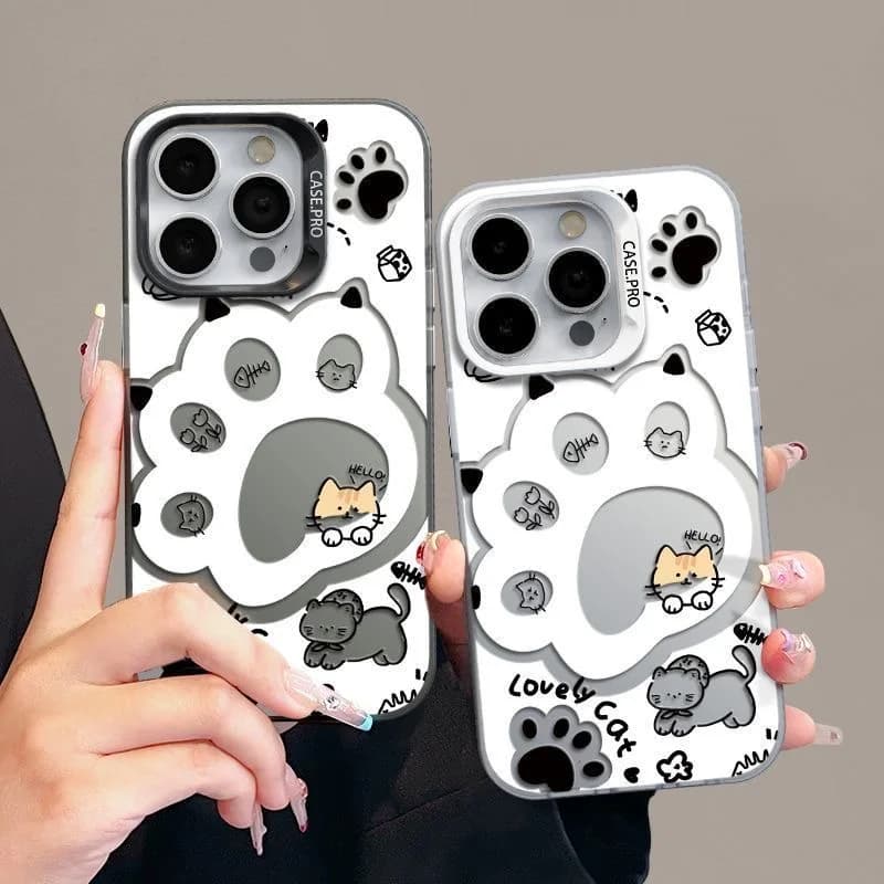 Custodie per Samsung Galaxy A57 A37 A56 5G A55 A16 A36 A26 A15 A17 A07 S25 S26 Ultra Edge S24 Plus S23 FE Cute Cat Claw Case