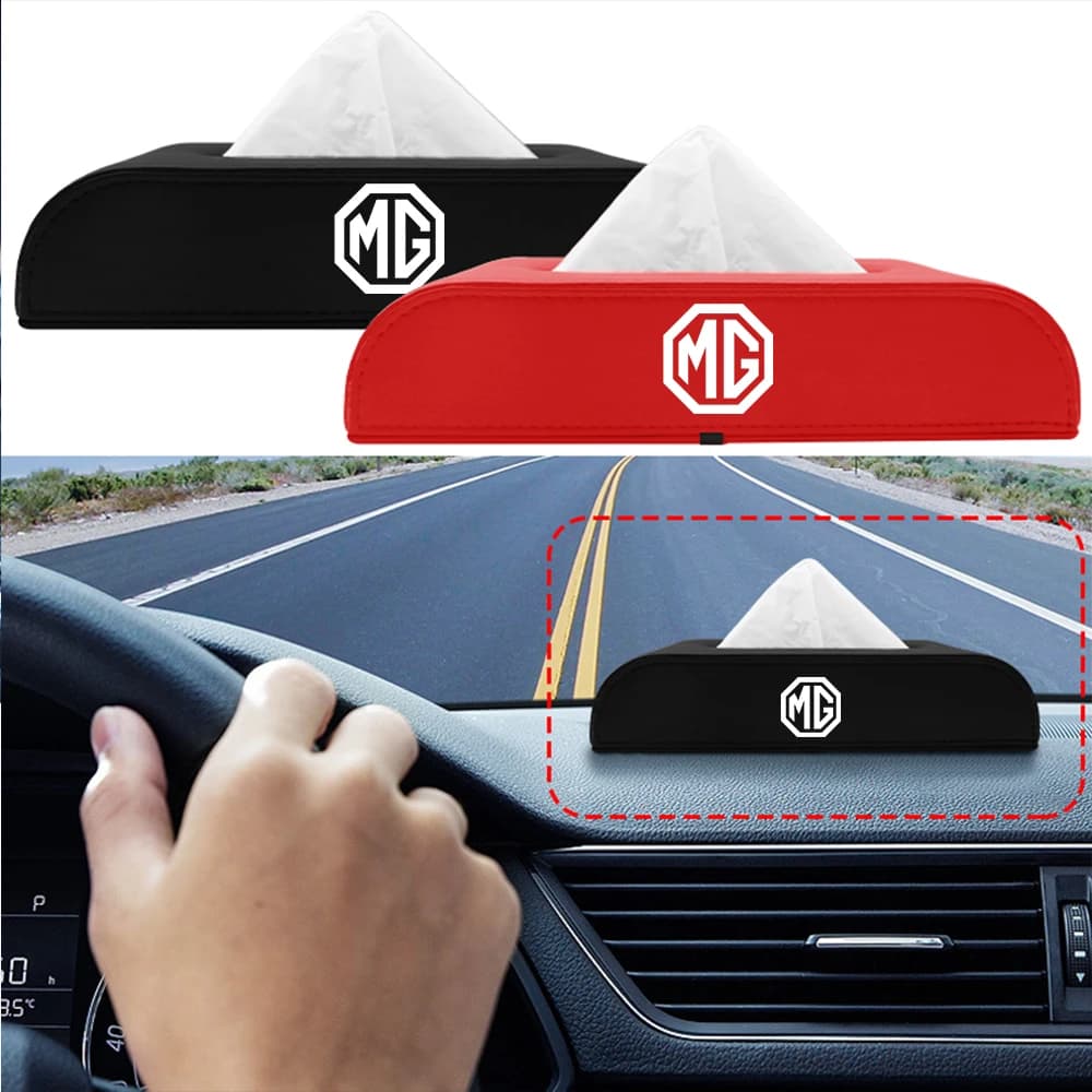 Per Morris Garages MG Motors GS MG5 MG3 MG4 Hector 3SW Interni auto Scatola di fazzoletti in pelle Console centrale Custodia per bracciolo