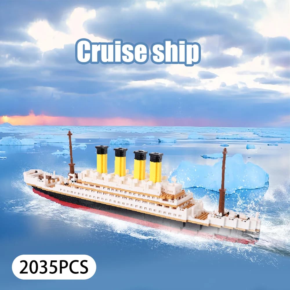Giocattolo di assemblaggio di blocchi Titanic gigante ragazzo ragazza puzzle modello di nave da crociera