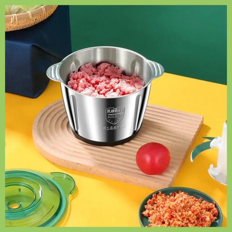 A56T-1 PCS Electric Tritacarne 3 Liter Blenders Stainless Steel Multifunction Chopper for Vegetables Slicing Machine Home Spine
