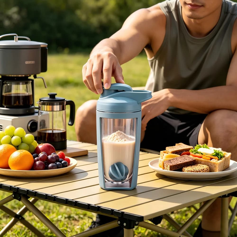 Shake cup sports water bottle, protein powder meal replacement powder mixing cup, specifically designed for sports and fitness