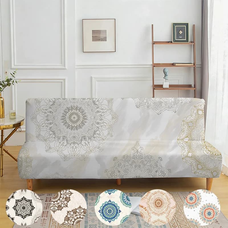 Copridivano Vintage con Stampa Mandala, Copriletto Francese di Lusso Leggero, Modello Elasticizzato Tutto Incluso