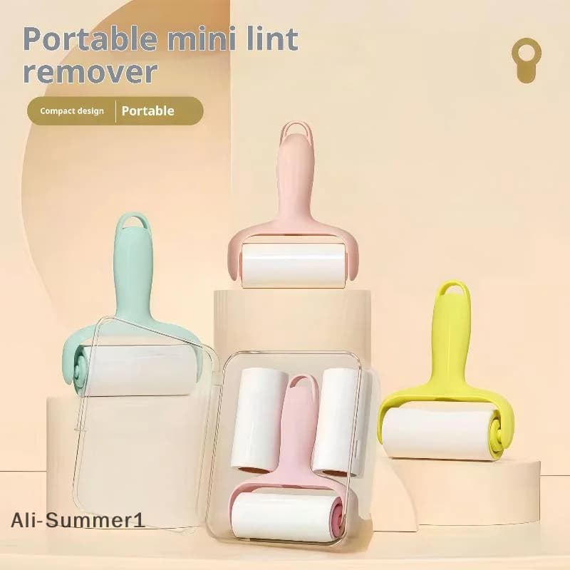 【E】Mini adesivi riutilizzabili per indumenti, mobili in velluto di cotone, depilazione per gatti/cani, rullo adesivo per pulizia, rimozione peli di animali domestici