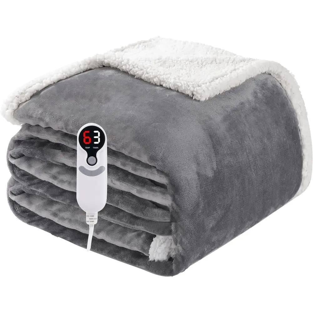 Coperta Elettrica Full Size 72x84 con Morbido Pile, Protezione dal Surriscaldamento, 9 Impostazioni di Calore e Timer 10 Ore, Ideale per l'Inverno Freddo