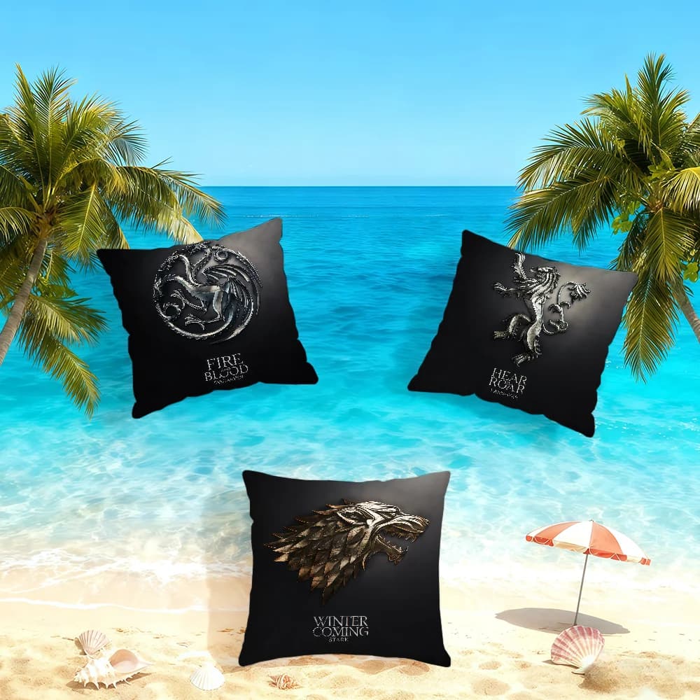 G-Game of T-Thrones TV Show Cushion Cover Home Bedding Sofa Living Room Pillowcase Simple Soft Skin Cushion Cover Party Gift