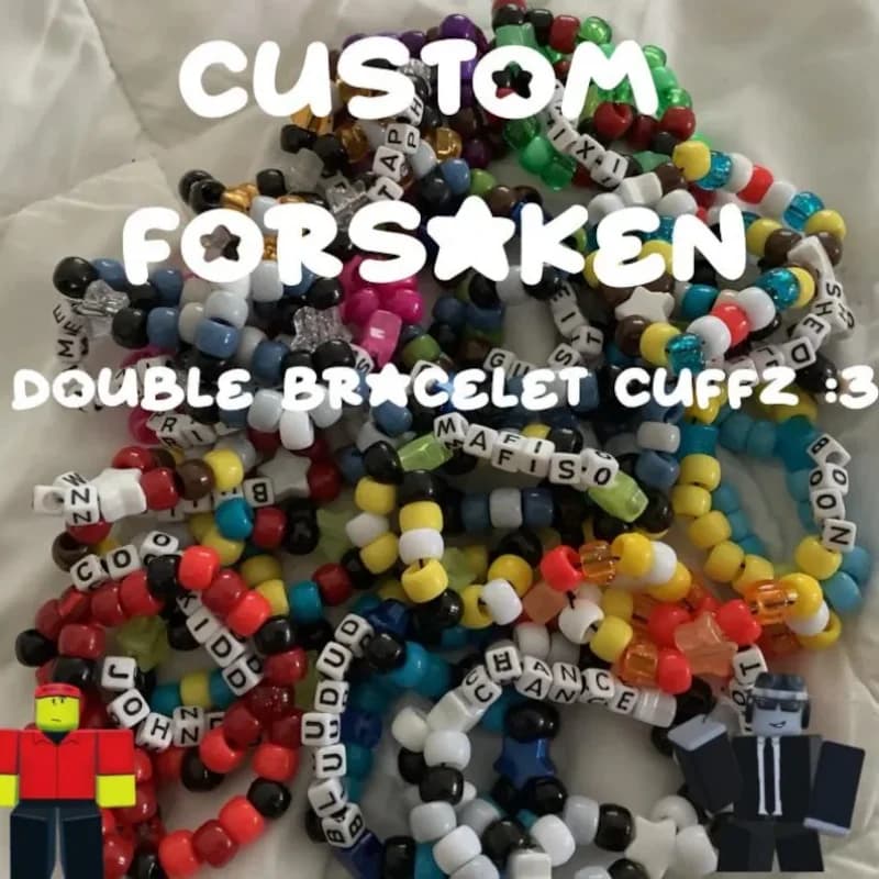 Polsini con bracciale con perline a doppio strato fatti a mano con ciondoli dell'alfabeto personalizzati: stile pop-coltura, regalo perfetto per i giocatori
