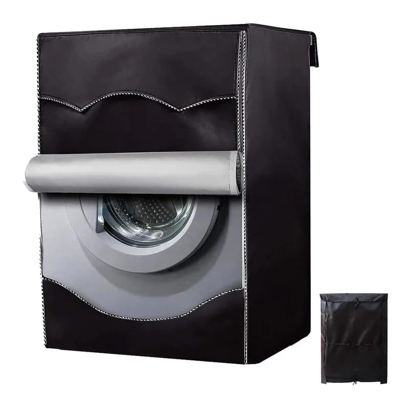 Copertura Impermeabile 210D per Lavatrice con Rivestimento Argentato, Protezione Solare per Lavatrice a Carica Frontale per Uso Domestico