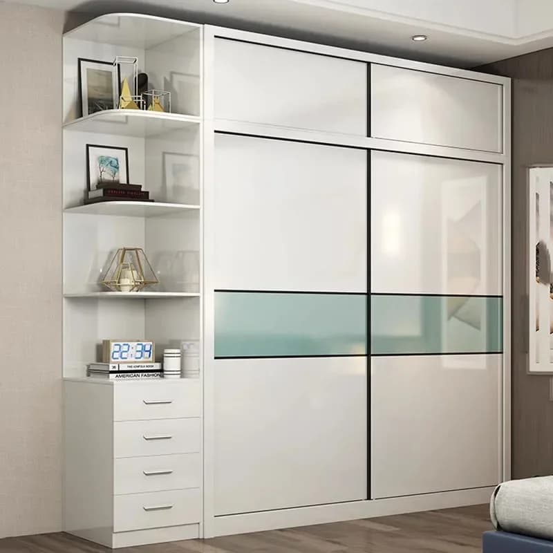 Armadio Organizzatore per Camera da Letto, Stile Nordico, Multistrato, con Cassetti Contenitori, Mobili per Camera da Letto