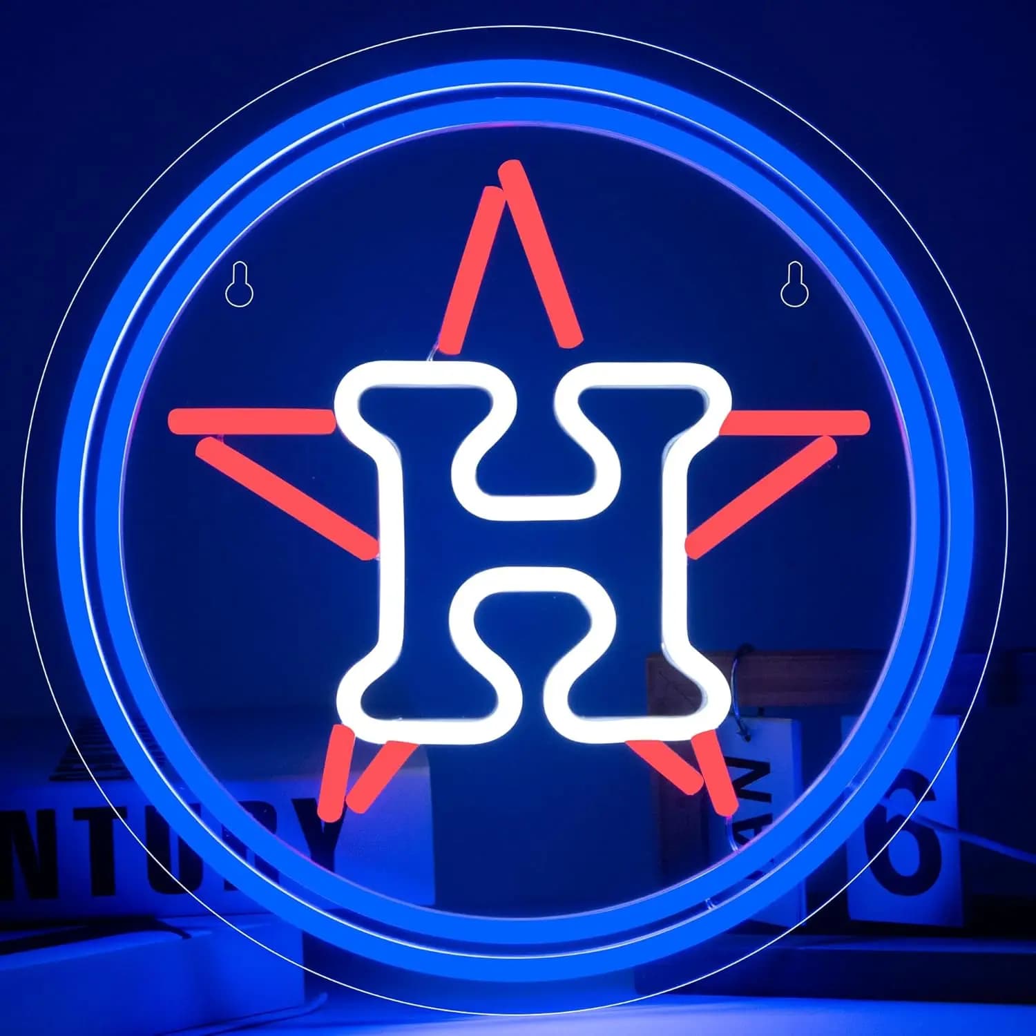 Insegna al Neon da Parete a Tema Baseball, Luce LED con Logo della Squadra per Club Sportivi, Garage, Bar, Sala Giochi, Camera da Letto, Decorazione, Regalo