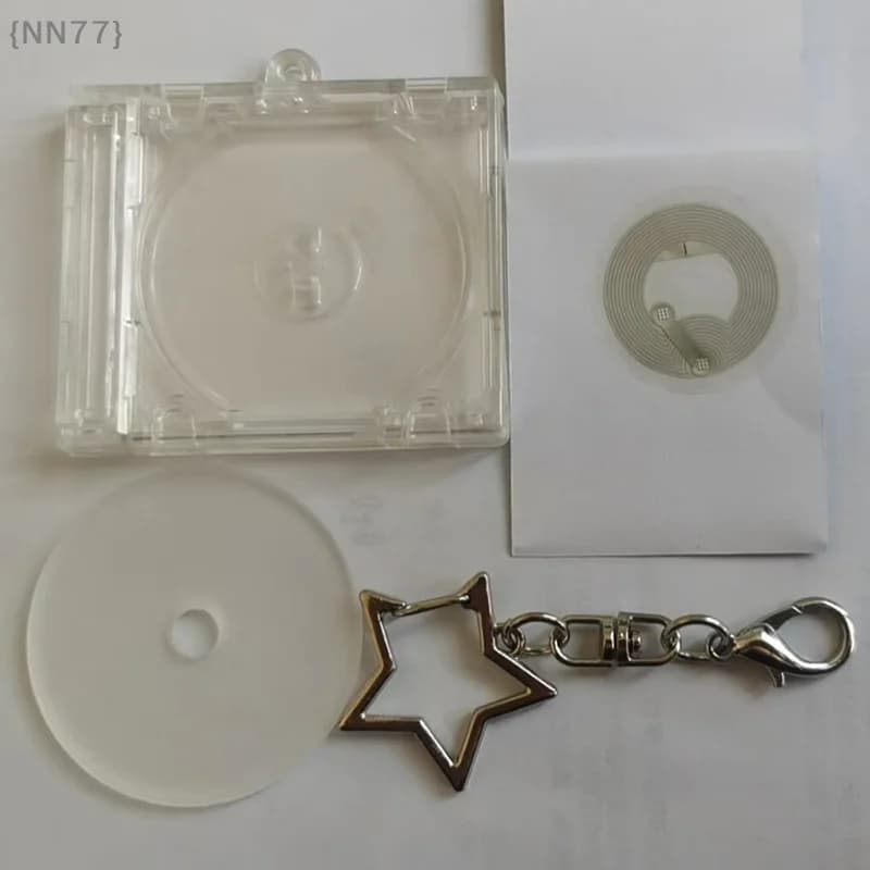 【FEB-NN77】Mini NFC Functional CD Disc Case Key Chain Peripheral Commemorative Album Key Holder DIY Backpack Pendant