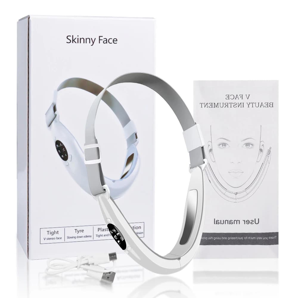 Electric V Face Lifting Beauty Device 5 Modes 8 Levels EMS Micro-current Firming Facial Massager Double Chin Removal Skin Care