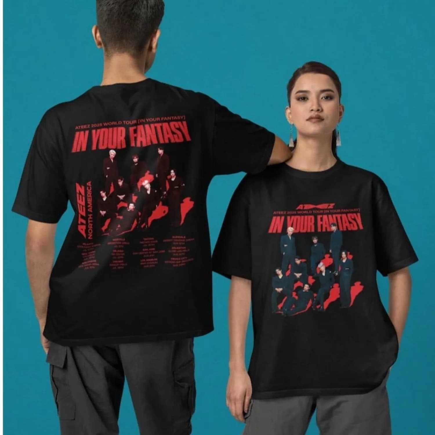 ATEEZs World Tour In Your Fantasy In US T-Shirt, Ateezs Shirt Kpop Ateezs Golden Hour Part 3 Shirt, Ate