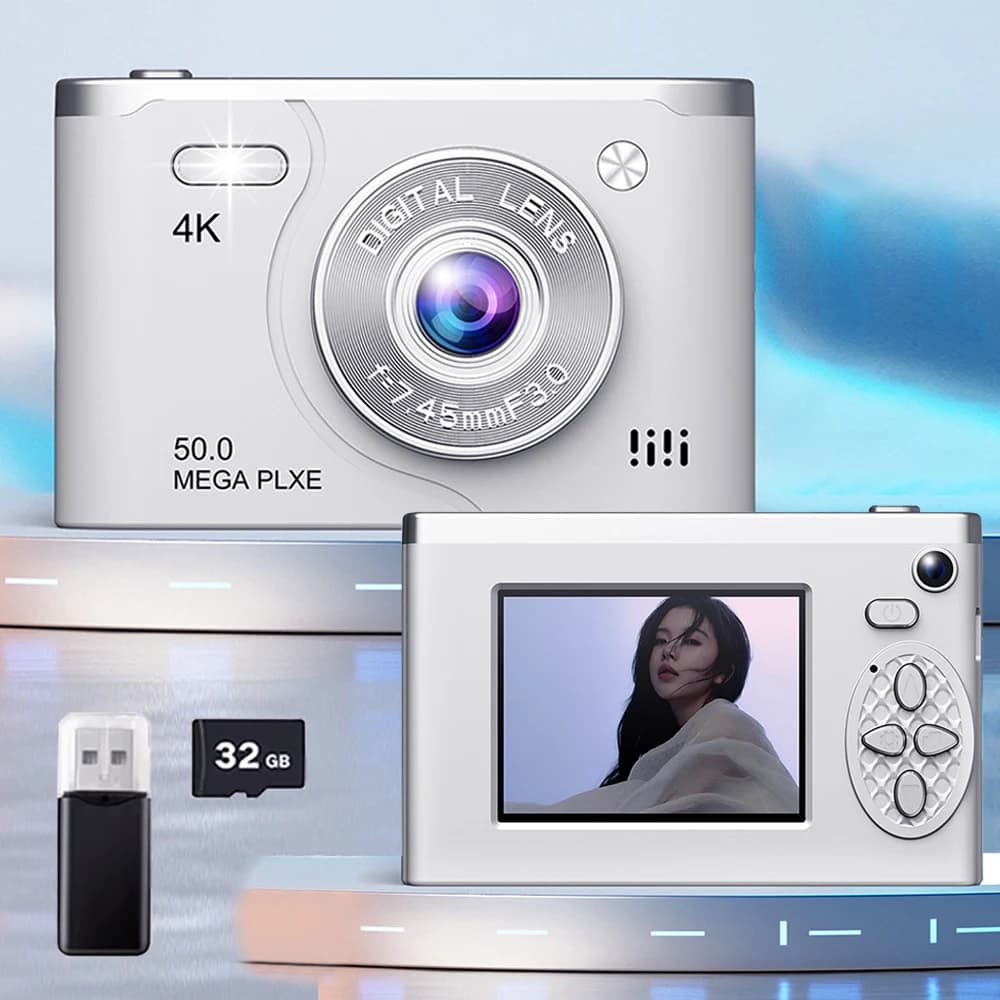 Digital Camera 8x Digital Zoom Mini Travel Mirrorless Camera with Fill Light Photography Camera Photo Video Camera for Kids Toys