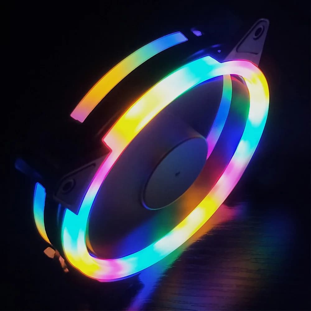 120 millimetri RGB LED Ventola Di Raffreddamento Diamante Schiacciato PC Case Del Computer Ventola 12 CENTIMETRI Dissipatore di Calore Arcobaleno Silenzioso Ventola di Raffreddamento Controller Dropshipping