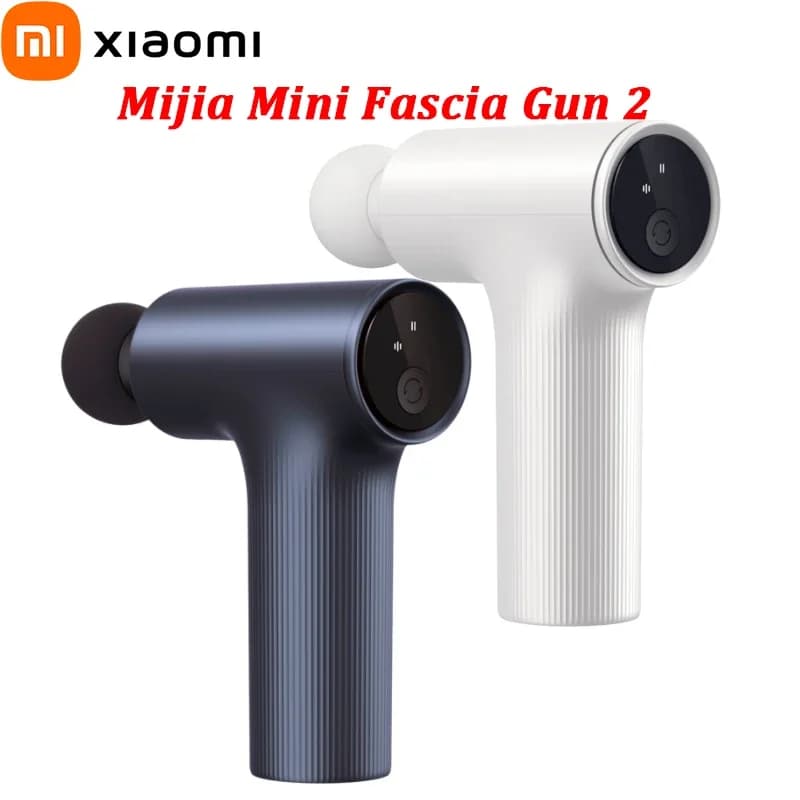 Xiaomi Mijia Mini Fascia Gun 2 gun for muscle massage 2450mAh 3 massage head 18KG push shoulder neck Relax indicator light massage