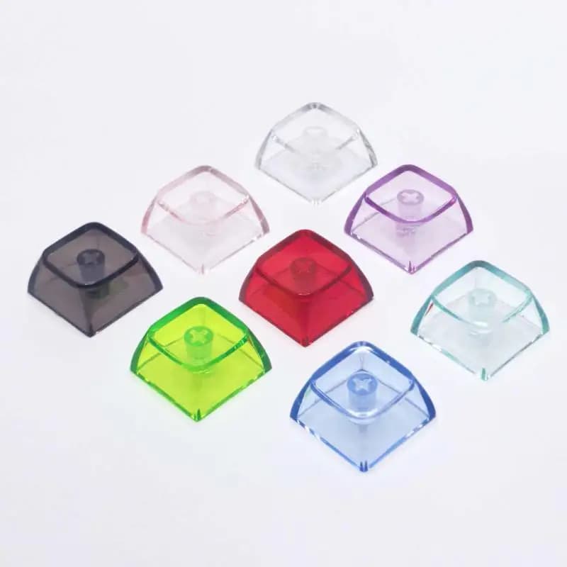 Durable 10Pcs Crystal PC XDA Key Caps for Mechanics Gamers Transparent Keyboard Enhancement